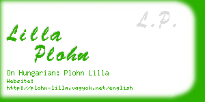 lilla plohn business card